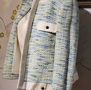 Women's Multicolor Tweed Jacket Tahari By Levine